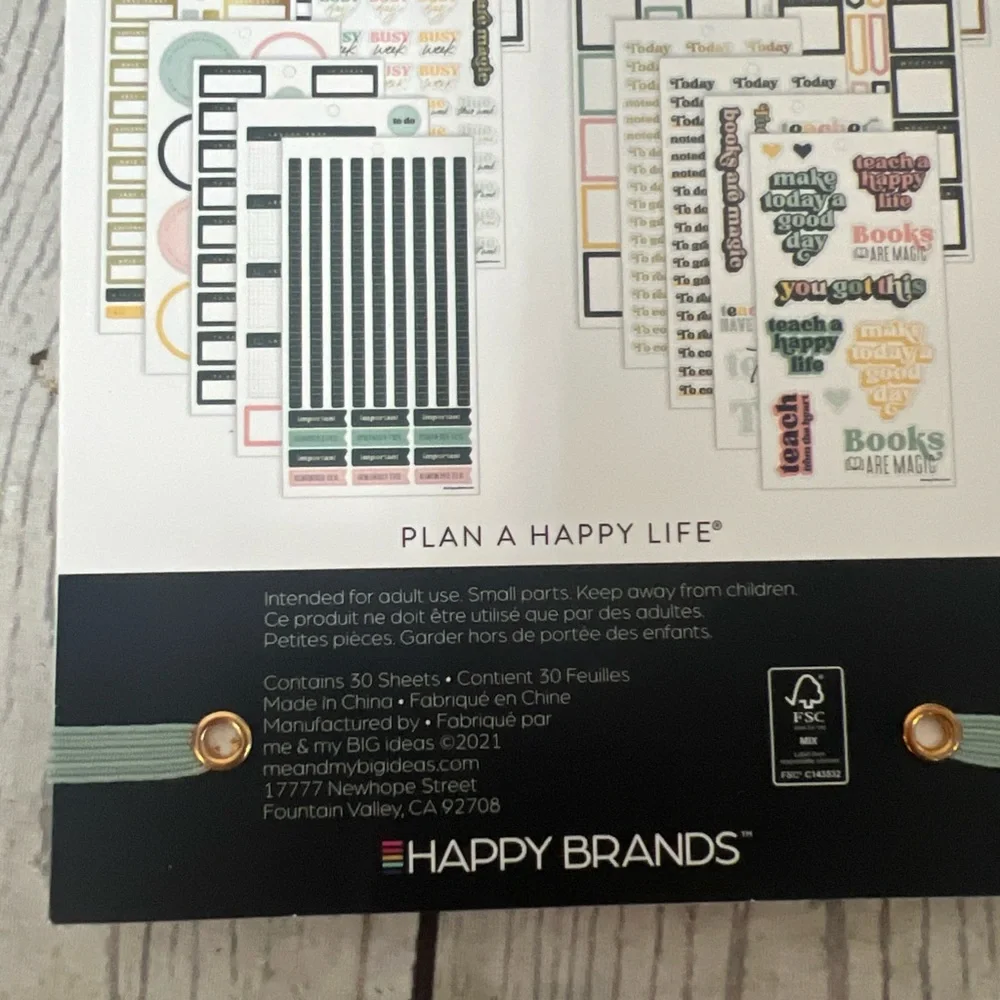 Happy Planner Sticker Book Mint To Teach Teacher 932 Pieces New